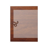 レオ〔占星術の〕十二宮図サインインマホガニーウッドスタイル ノートパッド (回転)