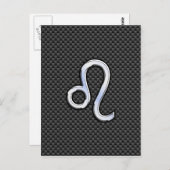 レオ〔占星術の〕十二宮図サインオンチャコールカーボンファイバープリント ポストカード (正面/裏面)