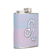 レオ〔占星術の〕十二宮図サインオンパステルズヌカースタイルプリント フラスク (右)