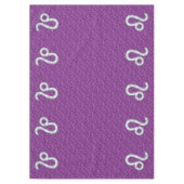 レオ〔占星術の〕十二宮図サインオンピンク明るい赤紫色デジタル迷彩柄 テーブルクロス (正面)