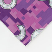 レオ〔占星術の〕十二宮図サインオンピンク明るい赤紫色デジタル迷彩柄 フリースブランケット (角)