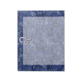 レオ〔占星術の〕十二宮図サインオンブルーデジタルカモフラージュ ノートパッド (回転)