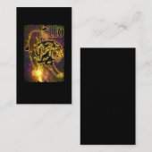 レオ〔占星術の〕十二宮図サインライオン誕生日7威厳がある月 名刺 (正面/裏面)