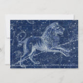 レオ〔占星術の〕十二宮図サインヴィンテージイラストレーション 招待状 (正面)