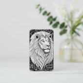 レオ〔占星術の〕十二宮図サイン占星術の- Lion 名刺 (スタンド正面)