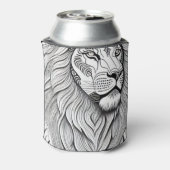 レオ〔占星術の〕十二宮図サイン占星術の- Lion 缶クーラー (缶裏面)