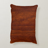 レオ〔占星術の〕十二宮図シンボルインマホガニー木材スタイル アクセントクッション (裏面(縦))