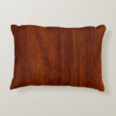 レオ〔占星術の〕十二宮図シンボルインマホガニー木材スタイル アクセントクッション (裏面)