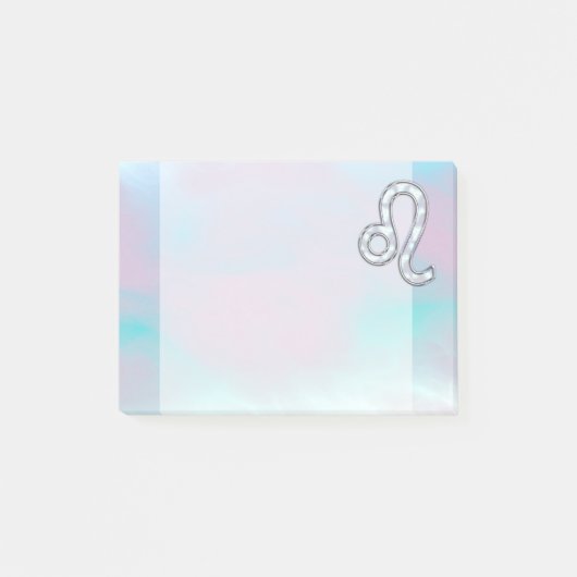 レオ〔占星術の〕十二宮図シンボルオンパステルズヌカースタイルプリント ポストイット (正面)