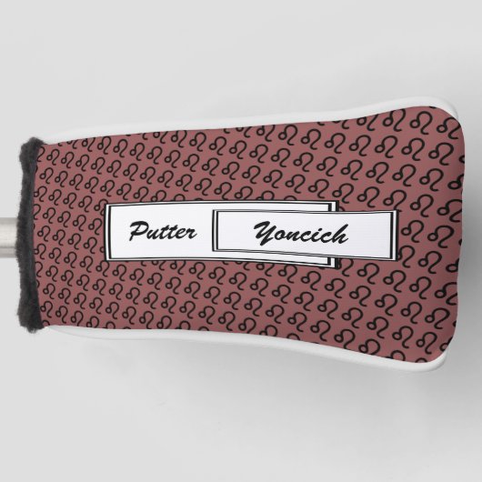 レオ〔占星術の〕十二宮図シンボル標準by Kenneth Yoncich ゴルフヘッドカバー (正面)