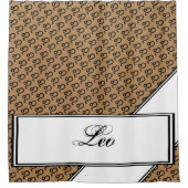 レオ〔占星術の〕十二宮図シンボル標準by Kenneth Yoncich シャワーカーテン (正面)