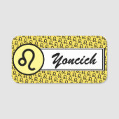 レオ〔占星術の〕十二宮図シンボル標準by Kenneth Yoncich 名札 (正面)