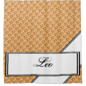 レオ〔占星術の〕十二宮図シンボル要素Kenneth Yoncich シャワーカーテン (正面)