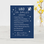 レオ〔占星術の〕十二宮図ステラ誕生日レシピ カード (黄色い花)