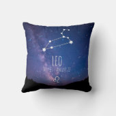 レオ |〔占星術の〕十二宮図パーソナライズされた星座 クッション (裏面)