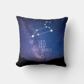 レオ |〔占星術の〕十二宮図パーソナライズされた星座 クッション (正面)