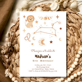 レオ〔占星術の〕十二宮図ボホ子供の誕生日招待状 招待状