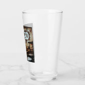 レオ〔占星術の〕十二宮図ミュージシャンドラム タンブラーグラス (左)