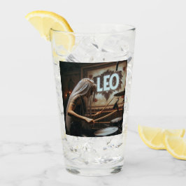 レオ〔占星術の〕十二宮図ミュージシャンドラム タンブラーグラス