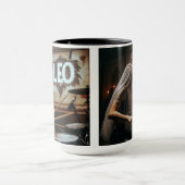 レオ〔占星術の〕十二宮図ミュージシャンドラム マグカップ (中央)