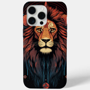 レオ〔占星術の〕十二宮図ライオングラフィックプリント iPhone 15 PRO MAXケース