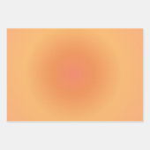 レオ〔占星術の〕十二宮図レオオーラオレンジグラデーション ラッピングペーパーシート (正面)