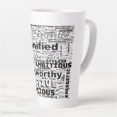 レオ〔占星術の〕十二宮図ワードクラウドインスピレーションラテマグ カフェラテマグ (右アングル)