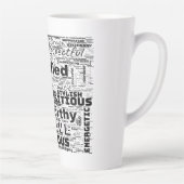 レオ〔占星術の〕十二宮図ワードクラウドインスピレーションラテマグ カフェラテマグ (右)