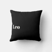 レオ〔占星術の〕十二宮図ワードクラウドインスピレーション クッション (裏面)