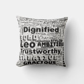 レオ〔占星術の〕十二宮図ワードクラウドインスピレーション クッション (正面)