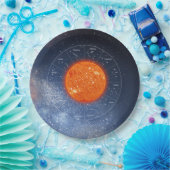 レオ〔占星術の〕十二宮図占星術のサイン – ファイリーゴールデンサン ペーパープレート (パーティー)