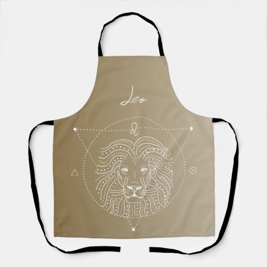 レオ〔占星術の〕十二宮図占星術星記号グラデーション エプロン (正面)