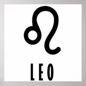 レオ〔占星術の〕十二宮図徴候 ポスター (正面)