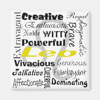 レオ〔占星術の〕十二宮図星占いコラージパターン マグネット