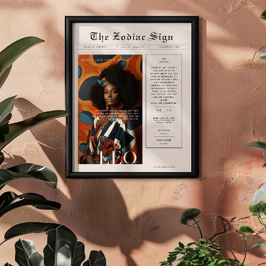 レオ | 〔占星術の〕十二宮図星占い写真新聞 ポスター