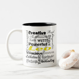 レオ〔占星術の〕十二宮図星占い占星術トレイトコラージュ ツートーンマグカップ