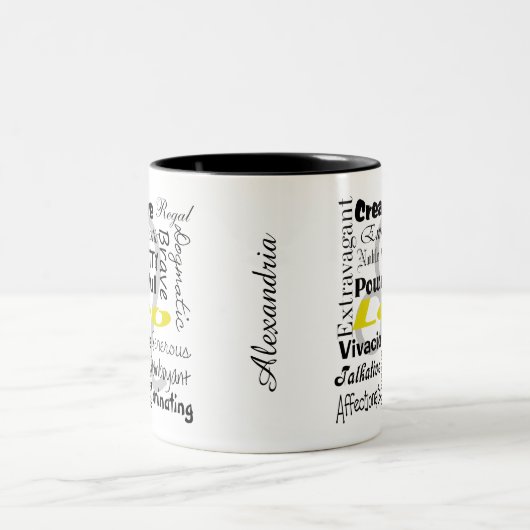 レオ〔占星術の〕十二宮図星占い占星術トレイトコラージュ ツートーンマグカップ (中央)