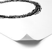 レオ。〔占星術の〕十二宮図星占い標識。ブラック. ポスター (角)