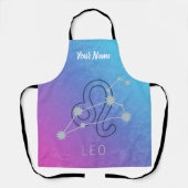 レオ〔占星術の〕十二宮図星印占星術星座 エプロン (正面)