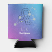 レオ〔占星術の〕十二宮図星印占星術星座 缶クーラー (正面)