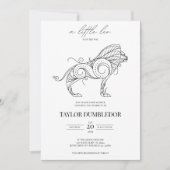 レオ〔占星術の〕十二宮図星印Astrologyベビーシャワー 招待状 (正面)