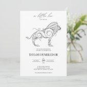 レオ〔占星術の〕十二宮図星印Astrologyベビーシャワー 招待状 (スタンド正面)