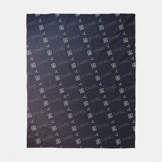 レオ〔占星術の〕十二宮図標識名星占い星 フリースブランケット (正面)