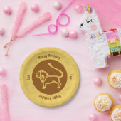 レオ〔占星術の〕十二宮図標識 ペーパープレート (パーティー)