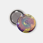 レオ〔占星術の〕十二宮図磁石 マグネット (正面/裏面)