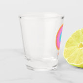 レオ〔占星術の〕十二宮図記号グラデスタイリッシュィション ショットグラス (左)