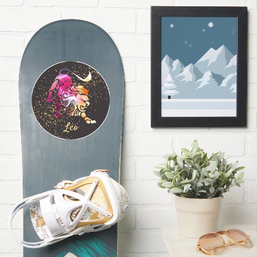 レオ – 〔占星術の〕十二宮図記号 シール (スノーボード)