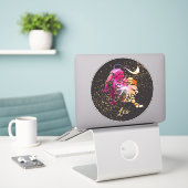 レオ – 〔占星術の〕十二宮図記号 シール (デスク上のノートパソコン)