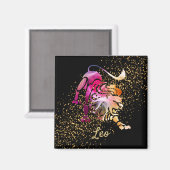 レオ – 〔占星術の〕十二宮図記号 マグネット (正面/裏面)