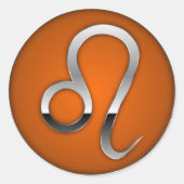 レオ – 〔占星術の〕十二宮図記号 ラウンドシール (正面)